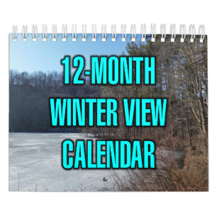 Calendrier Vue hivernale de 12 mois