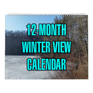 Calendrier Vue hivernale de 12 mois
