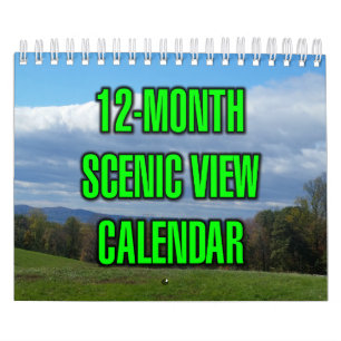 Calendrier Vue panoramique sur 12 mois