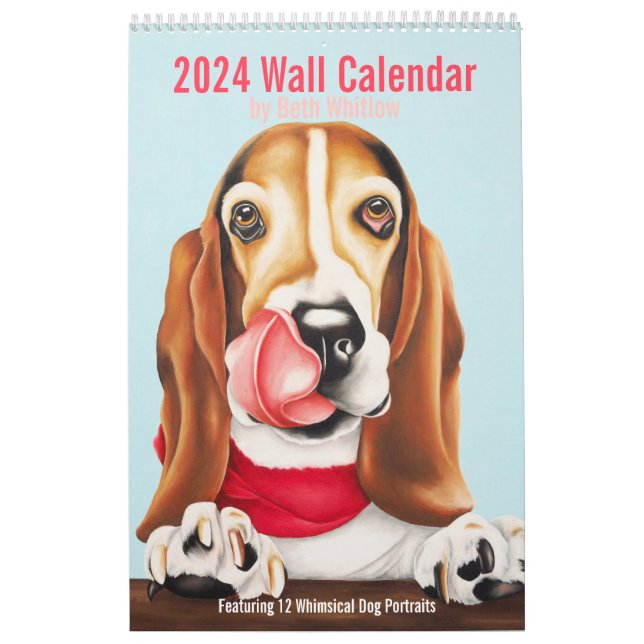 Calendrier Whimsical Dog 2024 - Grand (Protection)