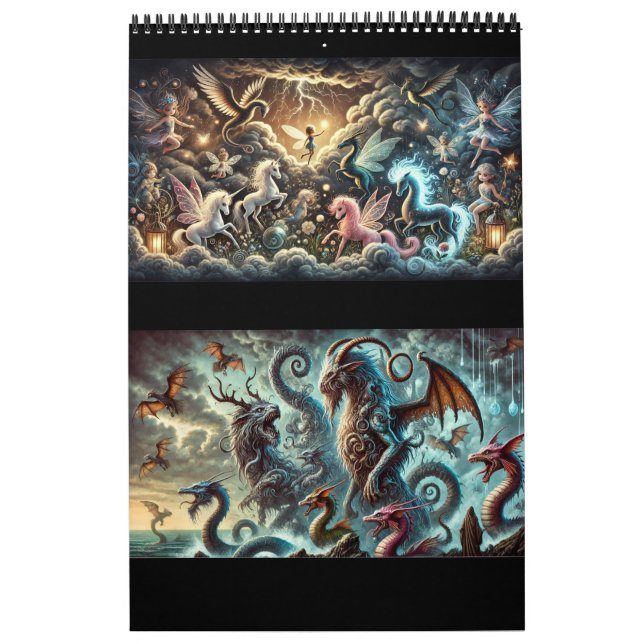 Calendrier Whimsical, mystérieux avec Festivité dans l'air (Protection)