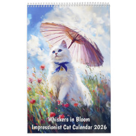 Calendrier Whiskers in Bloom – Impressionist Cat Calendar 202