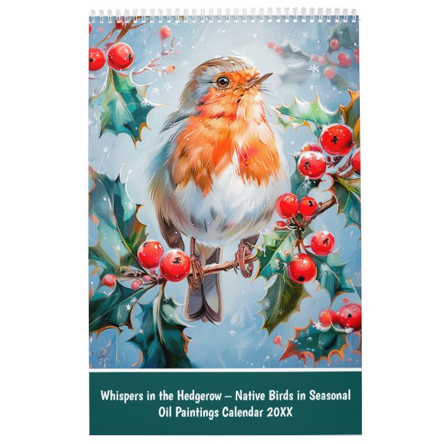 Calendrier Whispers in the Hedgerow – Native Birds in Seasona (Protection)