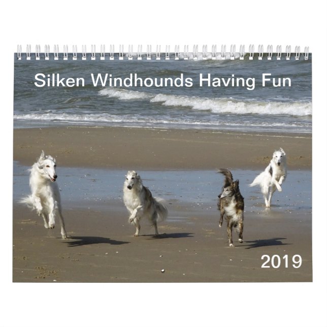 Calendrier Windhounds de soie ayant l'amusement 2019 (Protection)