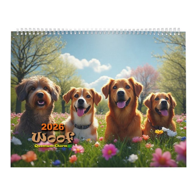 Calendrier Woof, Dog Calendar 2026 (Protection)