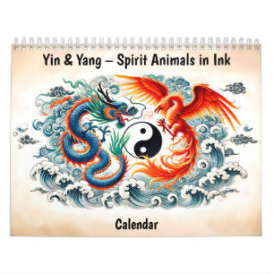 Calendrier Yin & Yang – Animaux spirituels à l'encre