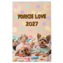 Calendrier Yorkie Love 2027