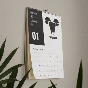 Calendrier Zodiac-12 Rashi védique géométrique en ordre de mo