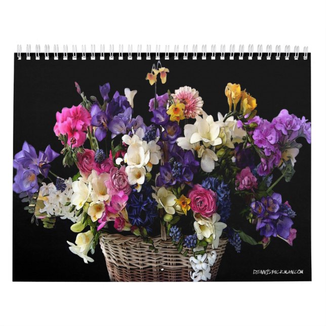 Calendriers 2-Page floraux faits sur commande (Protection)