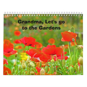 Calendriers Grand-mère Allons aux jardins Fleurs