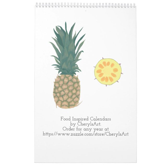 Calendriers inspirés de la nourriture, choisissez  (Dos)