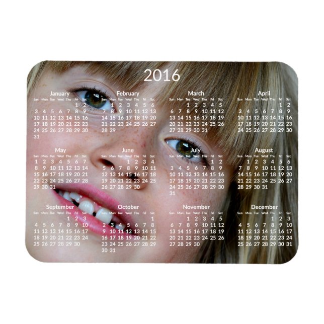 Calendriers personnalisés 2016 Magnet flexible (Horizontal)