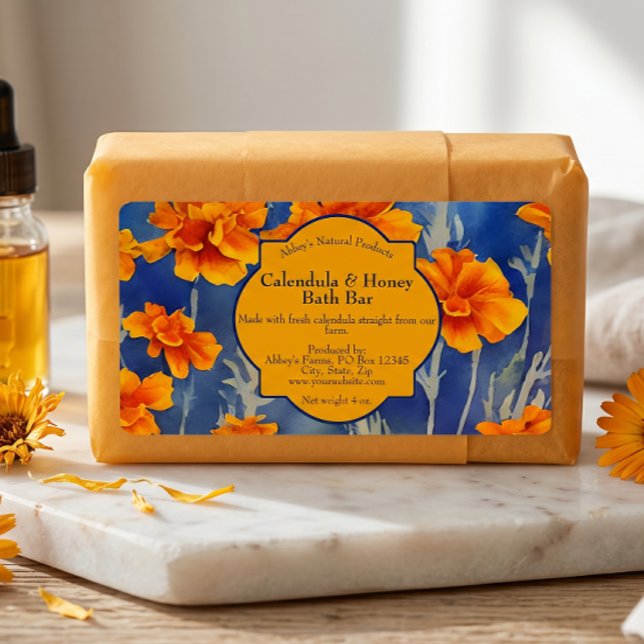 Calendula-Blume - Seife- oder Kosmetikmarke (Von Creator hochgeladen)