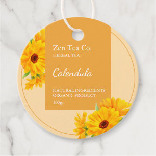 Calendula Herbal Tee Business Tag Geschenkanhänger