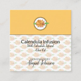 Calendula Wildblume hausgemachte Bath & Body-Gesch Quadratische Visitenkarte