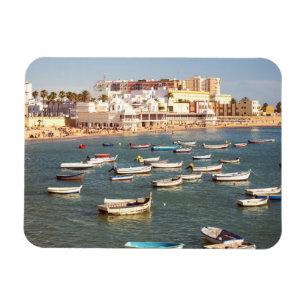 Caleta Beach in Cadiz, Andalusien, Spanien Magnet