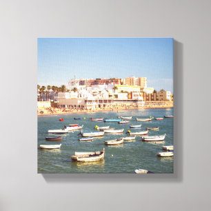 Caleta Strand in Cadiz, Andalusien, Spanien Leinwanddruck
