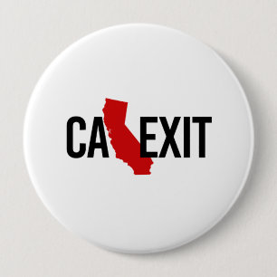 Calexit - Kalifornien-Ausgang - Rot - - Button
