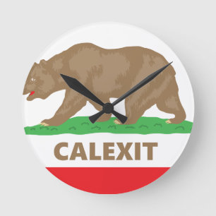 Calexit Runde Wanduhr