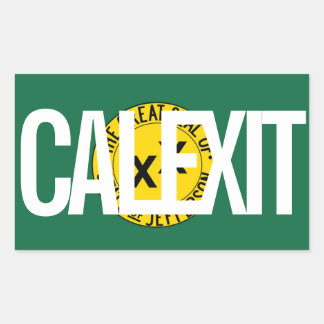 CALEXIT Staat von Jefferson Rechteckiger Aufkleber