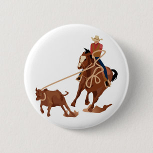 Calf Roping Button