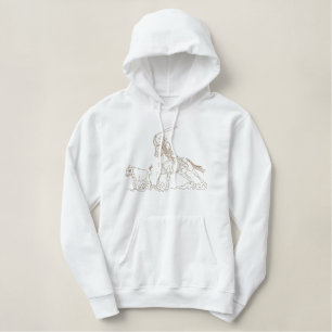 Calf Roping Kontur Bestickter Hoodie