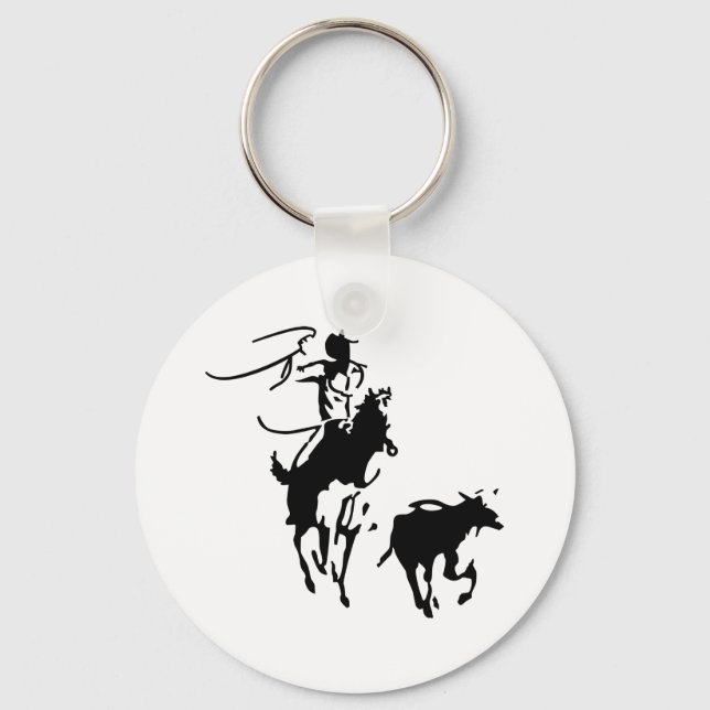 Calf Roping Schlüsselanhänger (Vorderseite)
