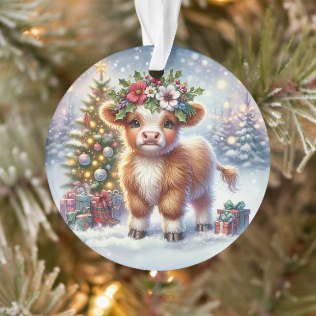 Calf with Holly Crown & Tree Glow (Arbre)