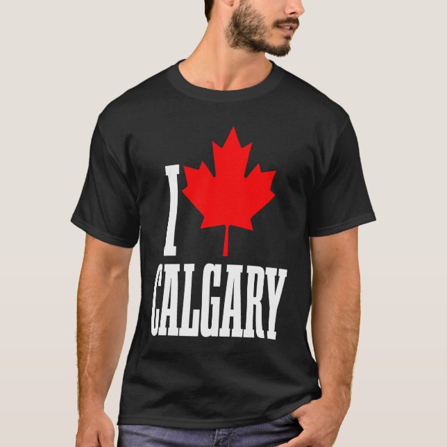 Calgary Alberta Canada Maple Leaf Canadian Flag Pr T-Shirt (Vorderseite)