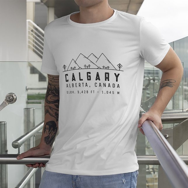 Calgary Alberta Canada Minimalistisch Souvenirs T-Shirt (Von Creator hochgeladen)