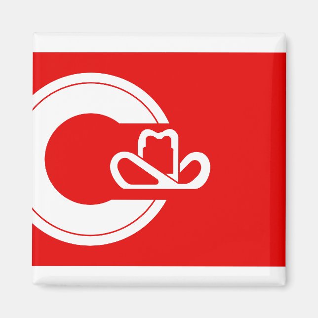 Calgary, Alberta-Flagge Magnet (Vorne)