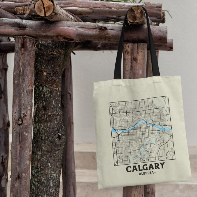 Calgary, Alberta Stadtplan-Tasche Tragetasche (Von Creator hochgeladen)