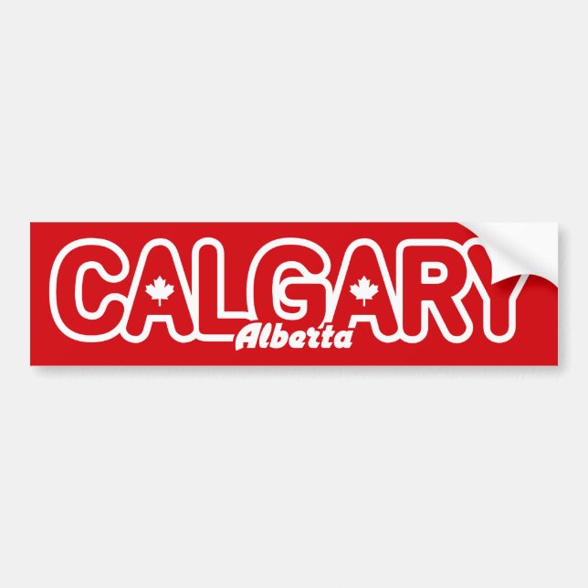 Calgary-Blatt Autoaufkleber (Vorne)