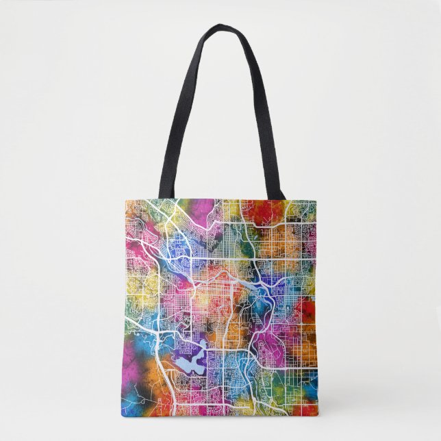 Calgary Canada City Map Tasche (Vorderseite)
