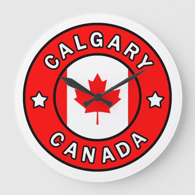 Calgary Canada Große Wanduhr (Vorderseite)