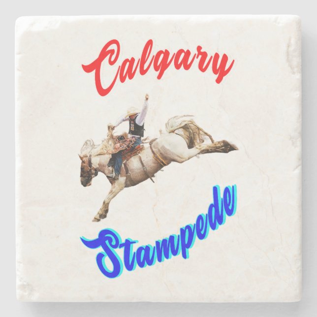 Calgary Canada Horses July Riders Calgary Stampede Steinuntersetzer (Vorderseite)