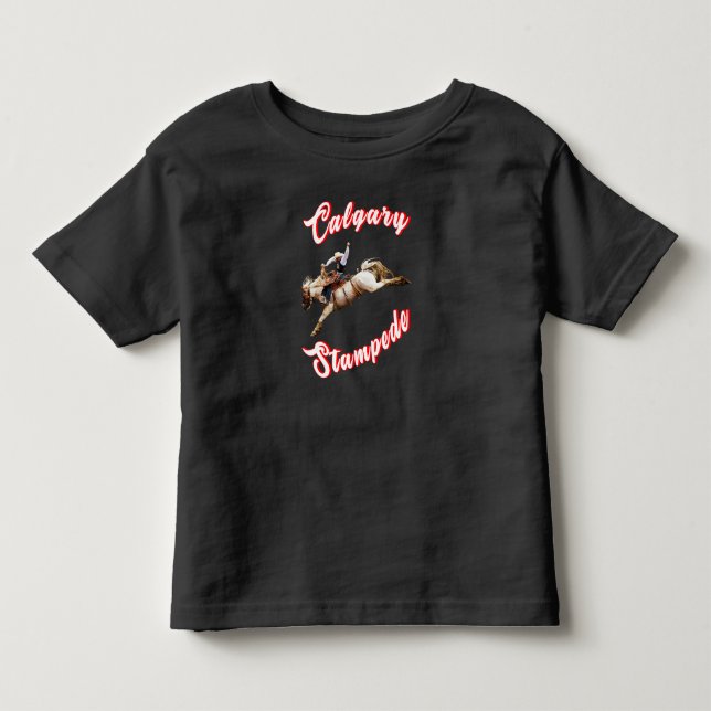 Calgary Canada Hourse July Riders Calgary Stampede Kleinkind T-shirt (Vorderseite)