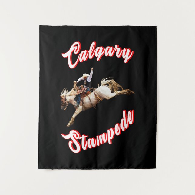 Calgary Canada Hourse July Riders Calgary Stampede Wandteppich (Vorderseite)