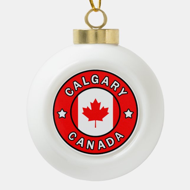 Calgary Canada Keramik Kugel-Ornament (Vorderseite)