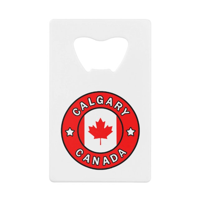 Calgary Canada Kreditkarten Flaschenöffner (Vorderseite)