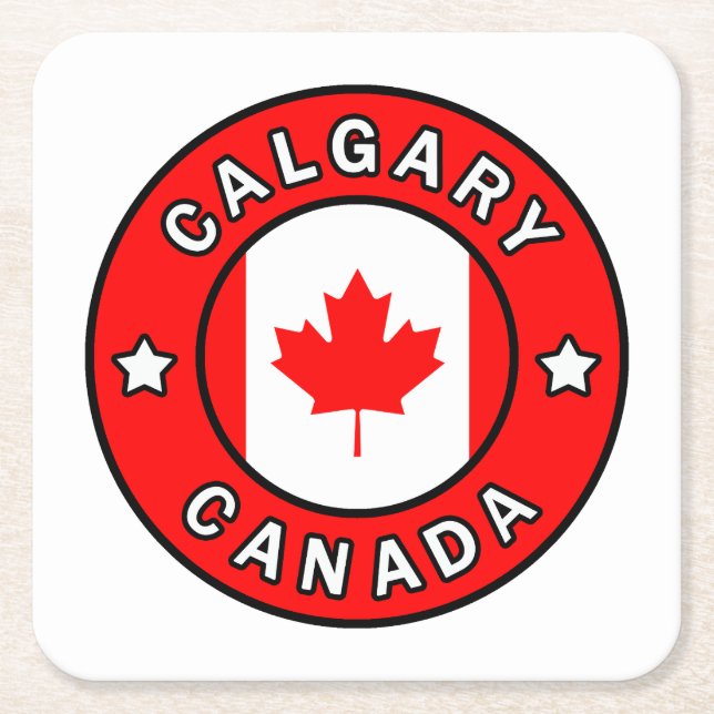 Calgary Canada Rechteckiger Pappuntersetzer (Vorderseite)