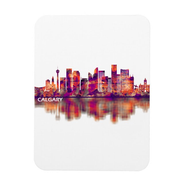 Calgary Canada Skyline Magnet (Vertikal)