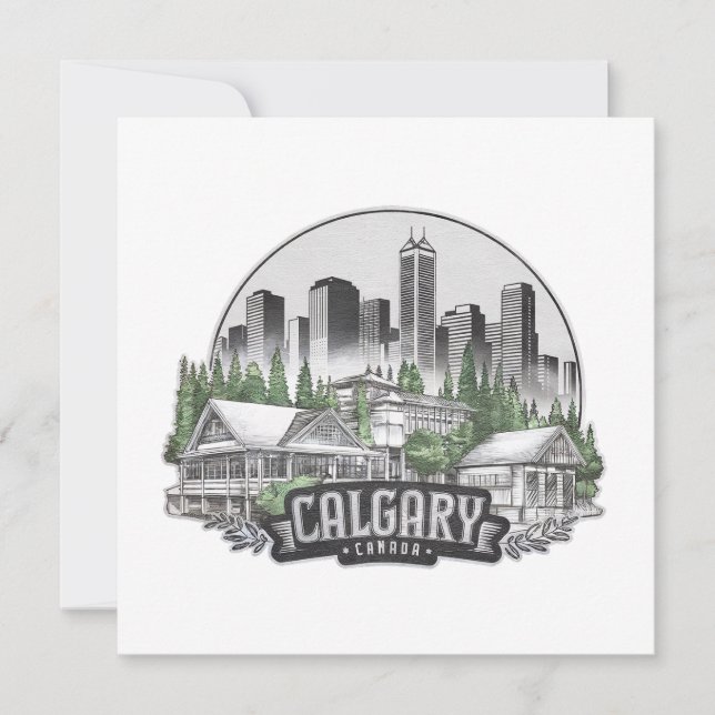 Calgary City Kanada USA Einladung (Vorderseite)