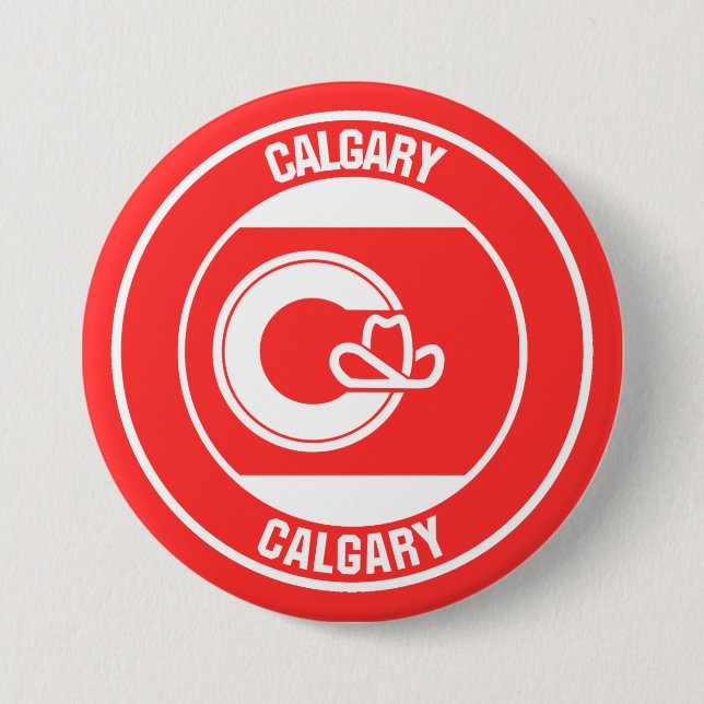 Calgary Columbia Round Emblem Button (Vorderseite)