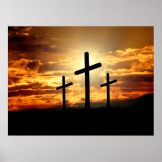 Calgary Crosses Sunrise Foto Poster