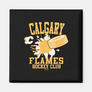 Calgary Flames Hockey Puck Burst Rot Offiziell L Magnet
