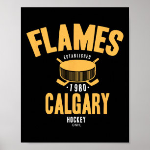 Calgary Flames Hockey Puck NHL offiziell lizenzier Poster