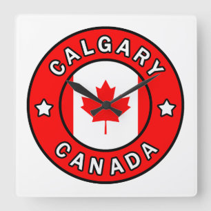 Calgary Kanada Quadratische Wanduhr