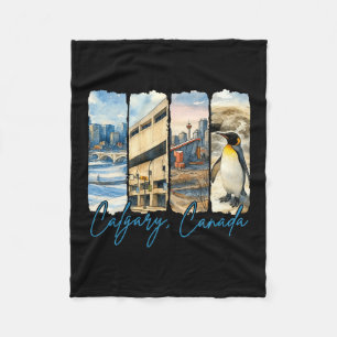 Calgary Kanada Reisereise Pinselstrich Souvenir Fleecedecke