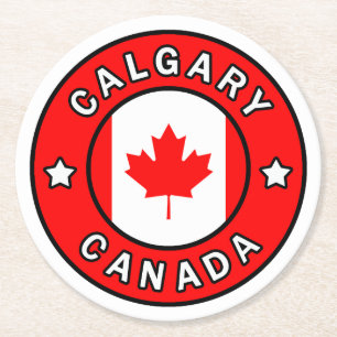 Calgary Kanada Runder Pappuntersetzer